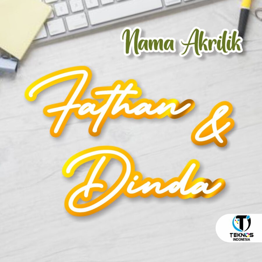 DEKORASI MAHAR NAMA AKRILIK - DEKORASI MAHAR CUSTOM NAMA AKRILIK