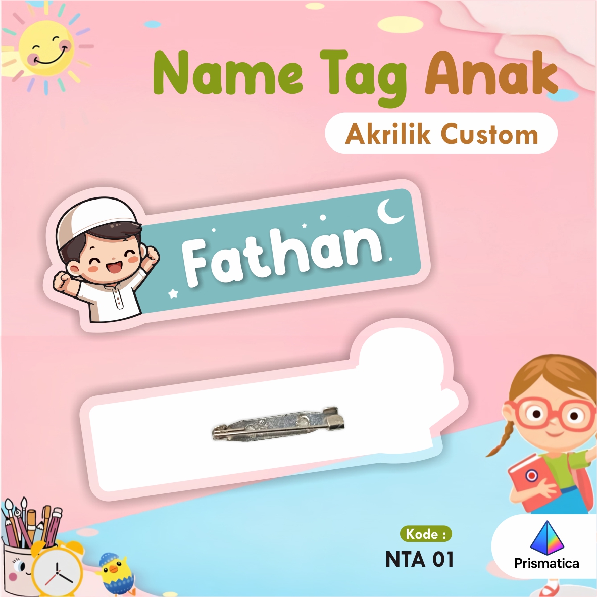 NAMETAG ANAK CUSTOM - NAMETAG ANAK CUSTOM NAMA