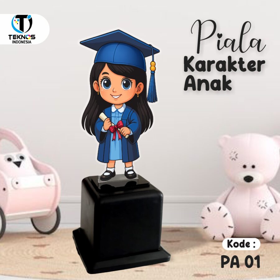piala akrilik - piala karakter anak - piala anak akrilik - piala custom