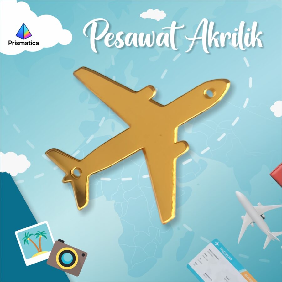 PESAWAT AKRILIK - PESAWAT AKRILIK MIROR GOLD