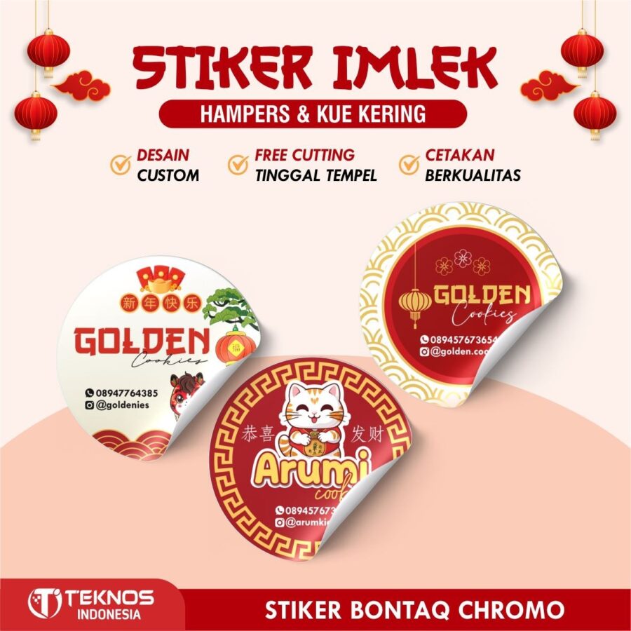 Stiker Hampers & Kue Kering Spesial Imlek (SHI)  - stiker kue custom