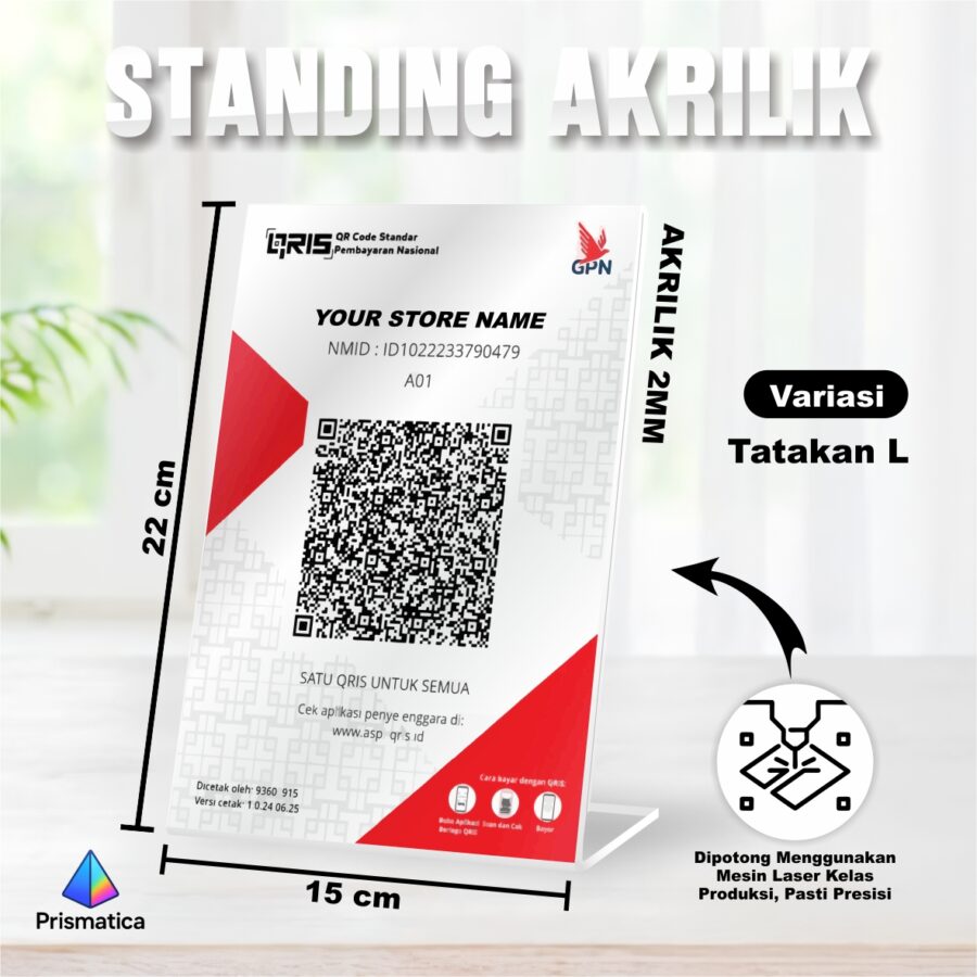 STANDING DISPLAY BAHAN AKRILIK - ACRYLIC POTRAIT A5 READY STOCK