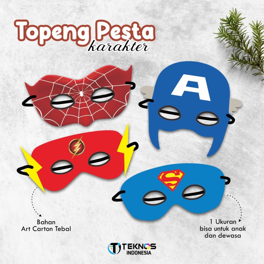 TOPENG PESTA ANAK KARAKTER- TOPENG PESTA ANAK KARAKTER READY STOK