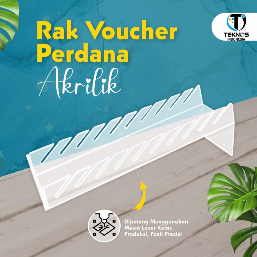 Dudukan Voucher Perdana - rak voucer perdana akrilik - dudukan akrilik