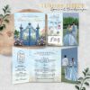 UNDANGAN PERNIKAHAN ELEGANT CUSTOM FOTO - WEDDING INVITATION AESTHETIC LUXURY THREE SPECIAL LANDSCAPE - TSL 41