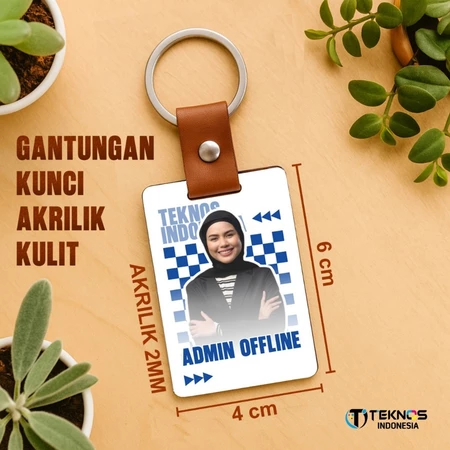 GANTUNGAN KUNCI AKRILIK CUSTOM - GANCI SATU SISI CETAK SUBLIM