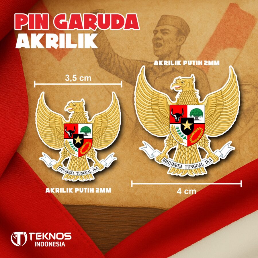 PIN PENITI CUSTOM KEMERDEKAAN - PIN AKRILIK TEMA GARUDA 2 UKURAN