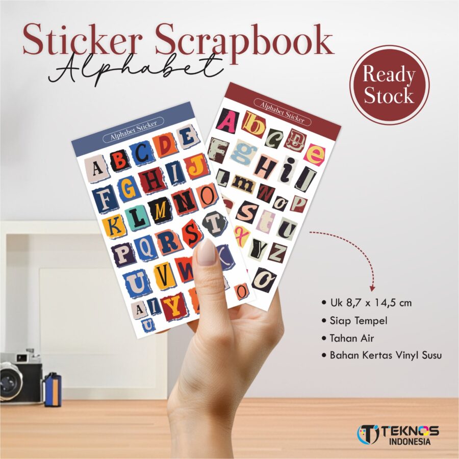 STICKER SCRAPBOOK ALPHABET - STIKER ANTI AIR SCRAPBOOK ALPHABET